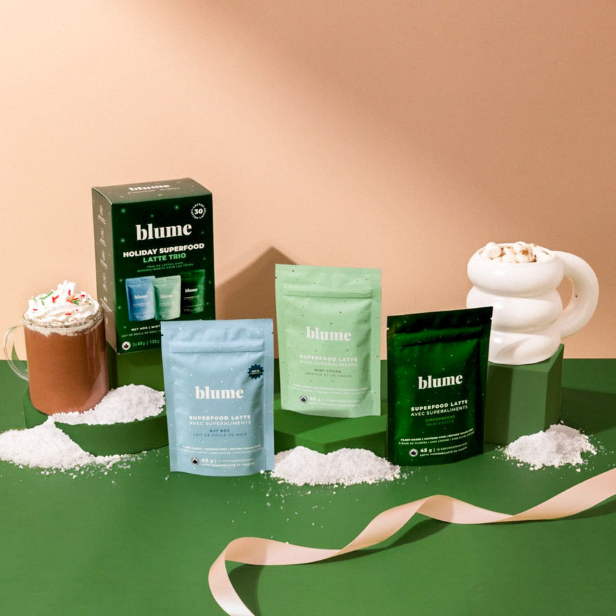 Blume Holiday Trio Sampler - Gingerbread Blend, Nut Nog, Mint Cocoa