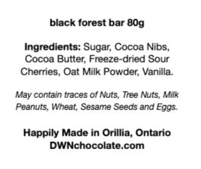 Black Forest (Small Batch Craft Chocolate Bar) - Limited Edition