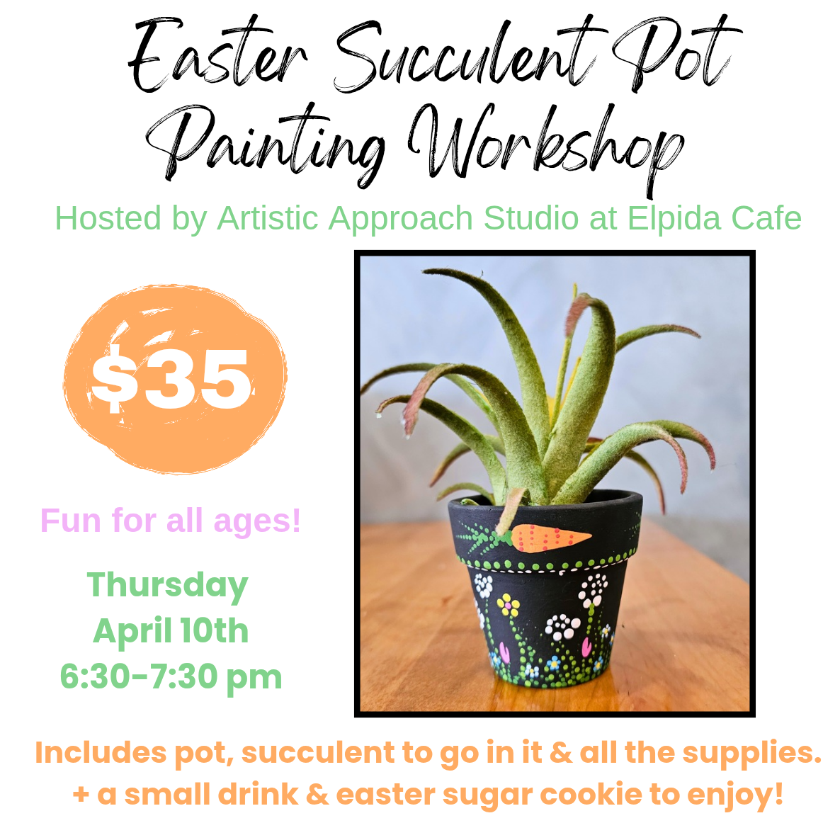 Easter Succulent Pot Painting Workshop