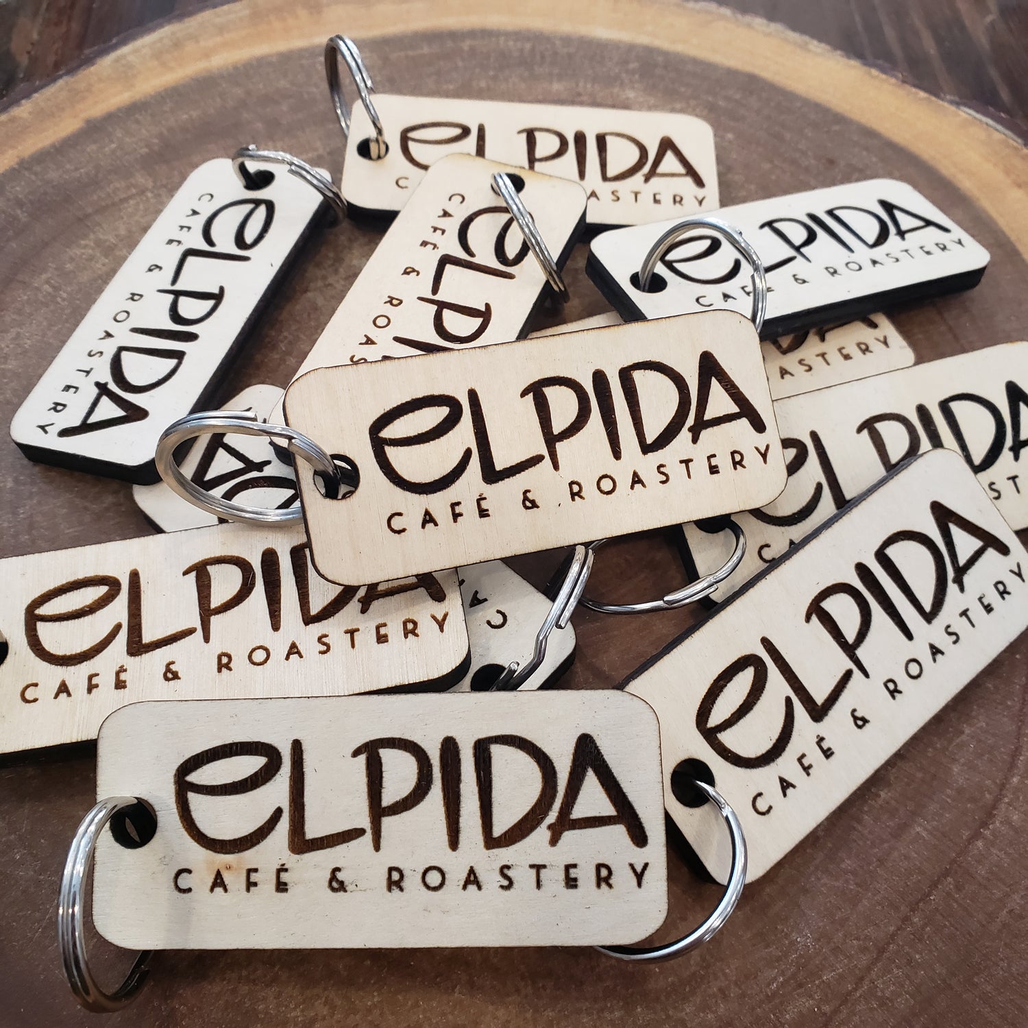 Elpida Wood Keychains
