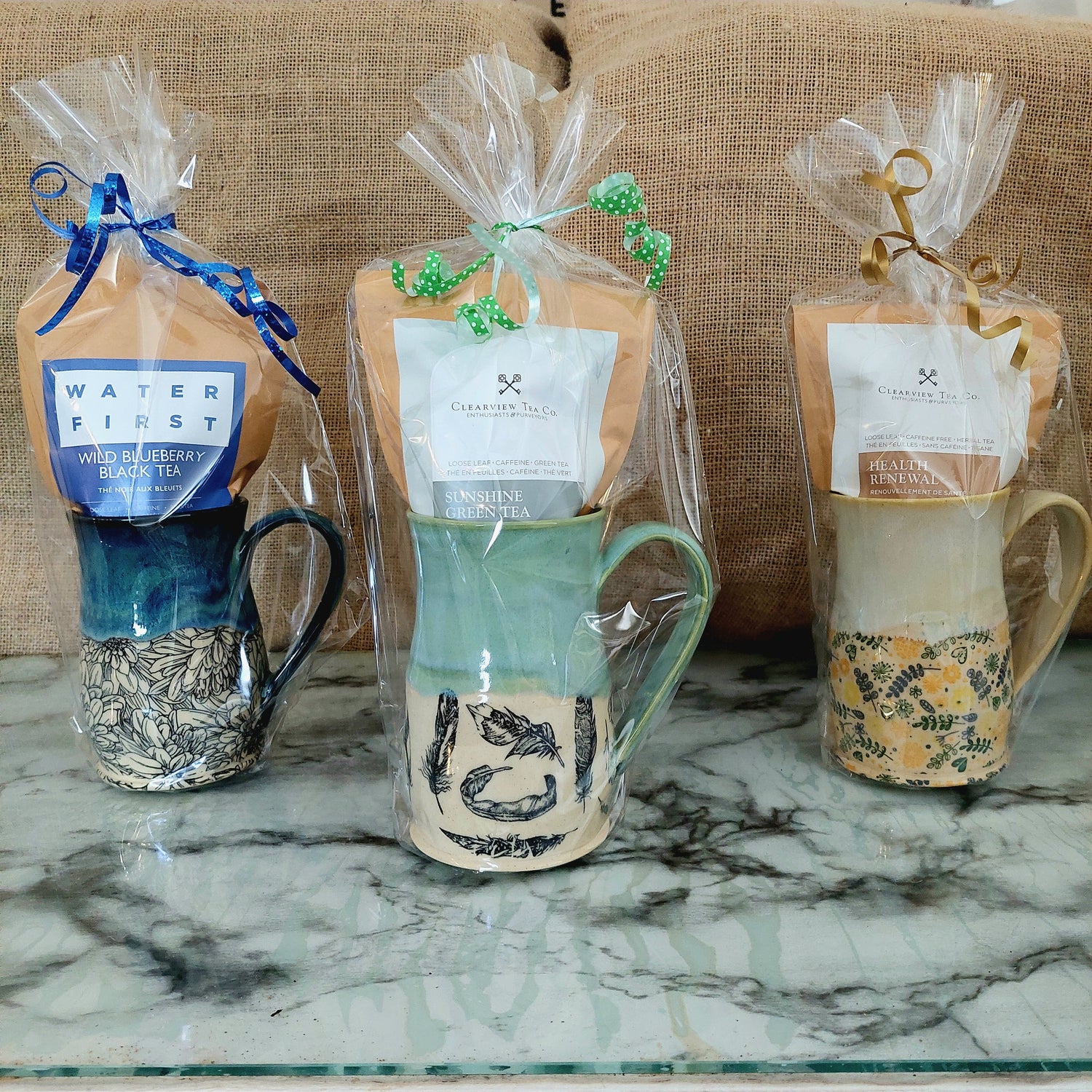 Tea Pottery Mug Set
